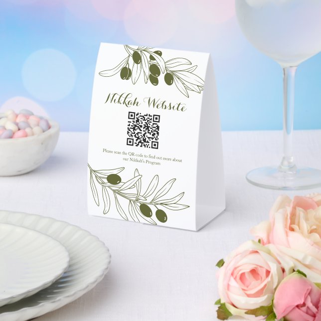 Olive Green Branches QR code Program (Insitu(Wedding))
