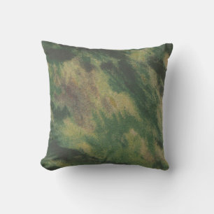 Olive Green Camo Pattern Throw Pillow