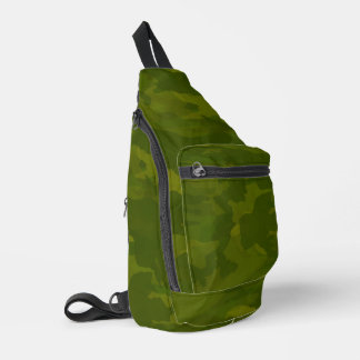Olive Green Camouflage Pattern Sling Bag
