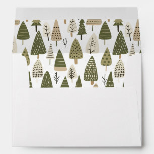  Olive Green Christmas Trees  Pattern  Envelope