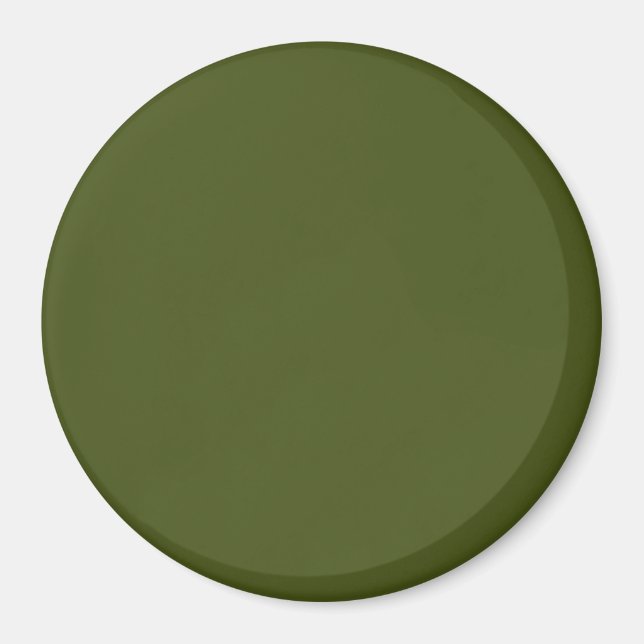 Olive Green Colour Decor Customise This Magnet (Front)