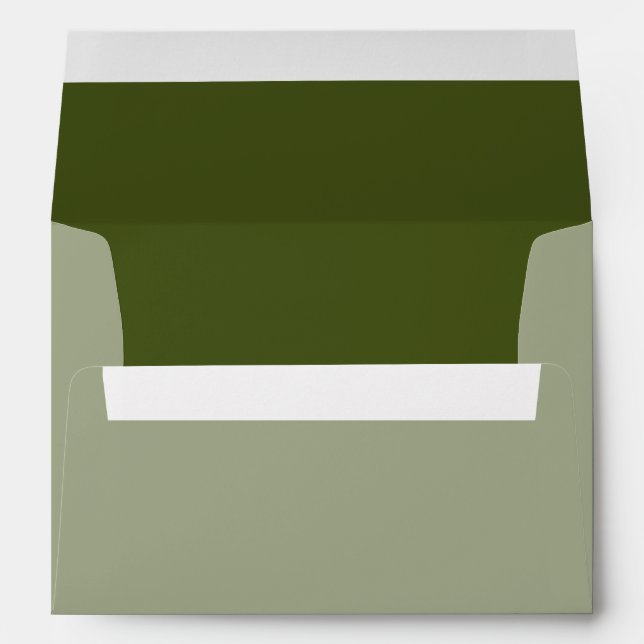 Olive Green Colour Design Customise This Envelopes (Back (Bottom))