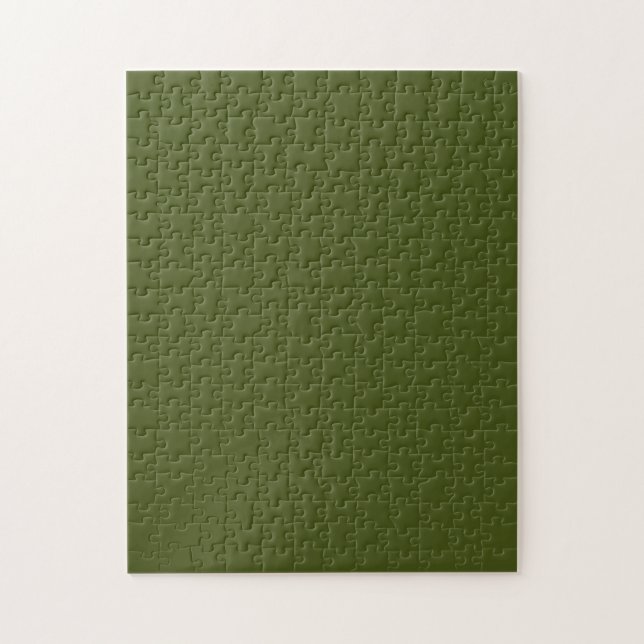 Olive Green Colour Design Customise This Jigsaw Puzzle (Vertical)