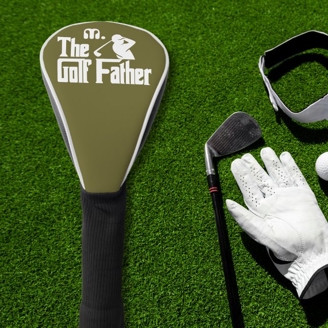 Olive Green  Custom Monogram  The Golf Father Golf Head Cover (Creator Uploaded)