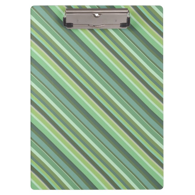 Olive green diagonal stripes clipboard (Front)