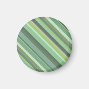 Olive green diagonal stripes magnet