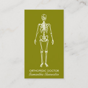 Olive Green doctor Skeleton orthopedic Business Card