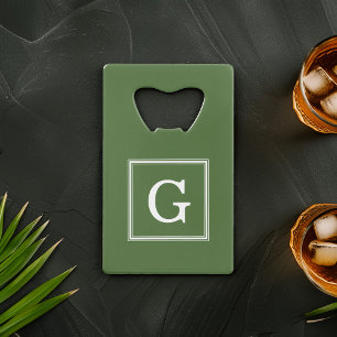 Olive Green Framed Monogram