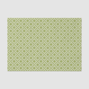 Olive Green Geometric Design Cute Pattern Tissue Paper
