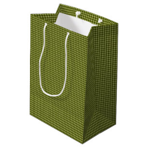 Olive Green Gingham-GIFT BAG M