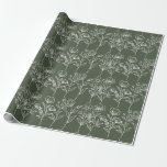 Olive Green Greenery Floral Rustic Wedding Wrapping Paper<br><div class="desc">Floral pattern,  olive green,  wrapping paper. Rustic,  bohemian,  simple,  flowers pattern wrapping paper. Perfect for Weddings,  birthday.</div>
