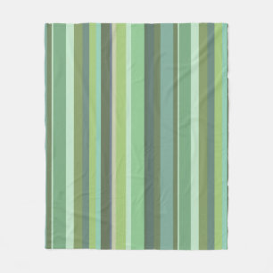 Olive green horizontal stripes fleece blanket
