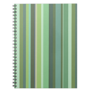 Olive green horizontal stripes notebook