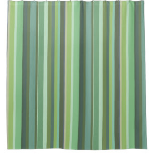 Olive green horizontal stripes shower curtain