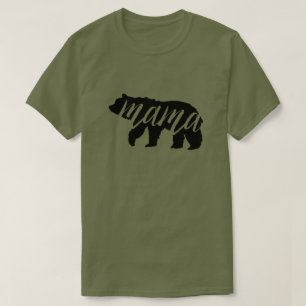 Olive Green Mama Bear Matching Family T-Shirt