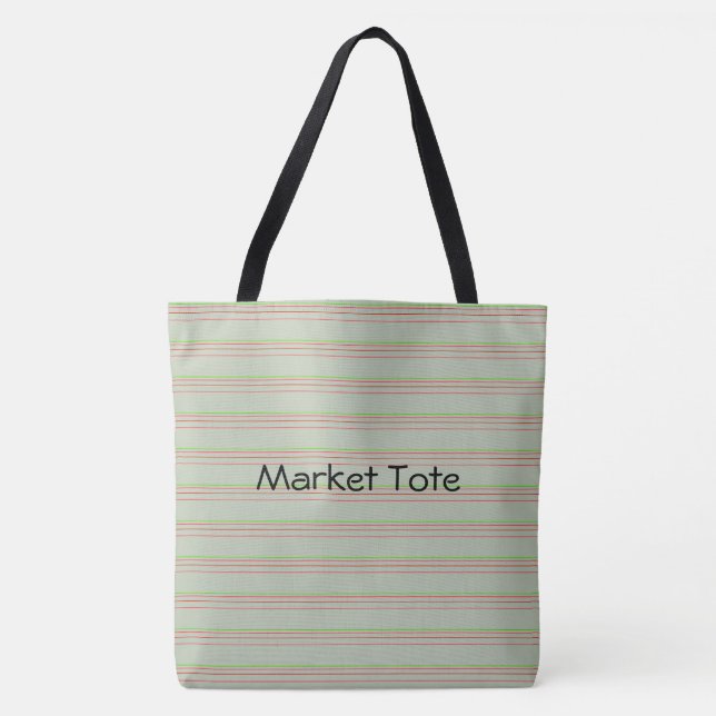 Olive Green Market Tote Bag (Front)