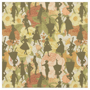 olive green mid century 1950s vintage silhouette fabric