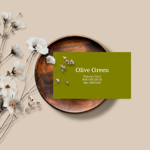 Olive Green   "Nature's Calm" Business Card