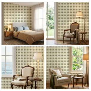 Olive Green Palmetry Lane Mid-Century Peel & Stick Wallpaper
