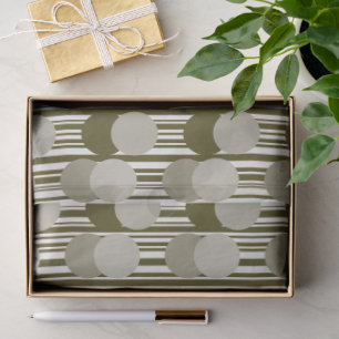 Olive Green Party Confetti and Tinsel Pattern Tissue Paper
