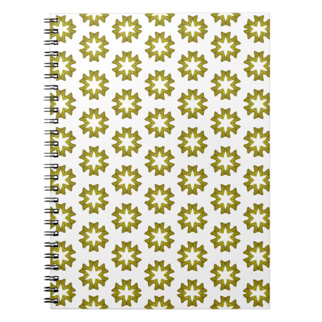 Olive Green Pattern Notebook (Front)