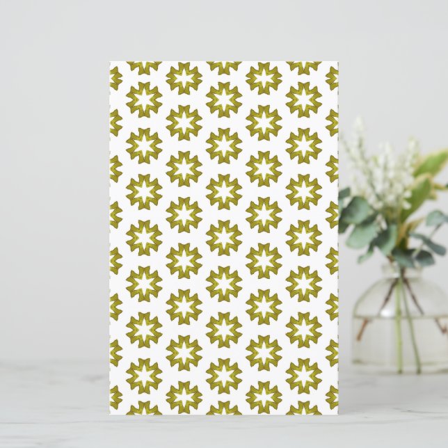 Olive Green Pattern Scrapbook Paper (Standing Front)