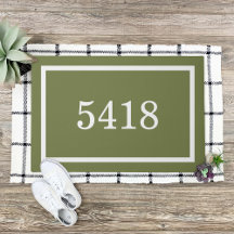 Olive Green Personalised Address Number