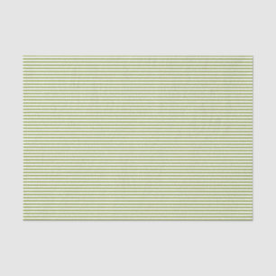 Olive Green Pinstripes Tissue Paper