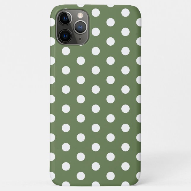 Olive Green Polka Dot Case-Mate iPhone Case (Back)