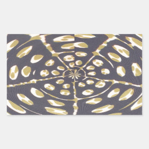 Olive Green Polka Dot Radial Pattern Art Print Rectangular Sticker