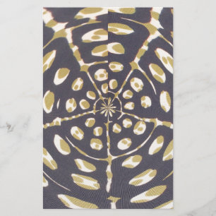 Olive Green Polka Dot Radial Pattern Art Print Stationery