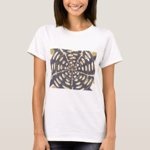 Olive Green Polka Dot Radial Pattern Art Print T-Shirt