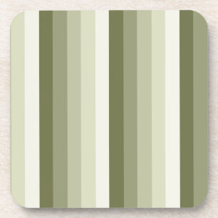 Olive green shadow stripes coaster