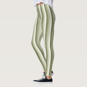 Olive green shadow stripes leggings