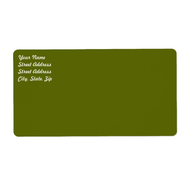Olive Green Shipping Label (Front)