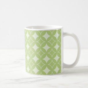 Olive green shippo pattern coffee mug
