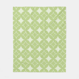 Olive green shippo pattern fleece blanket
