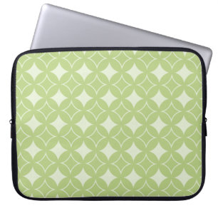 Olive green shippo pattern laptop sleeve