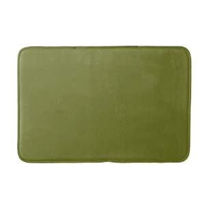 Olive Green Solid Colour Bath Mat