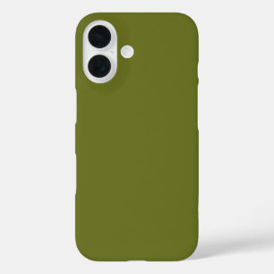 Olive Green Solid Colour iPhone 16 Case