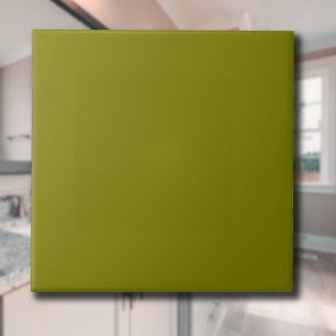 Olive Green Solid Colour Classic Elegant Ceramic Tile