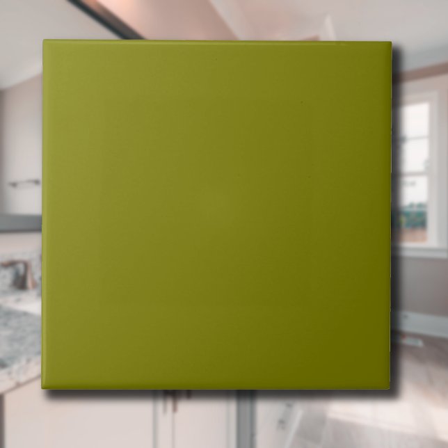 Olive Green Solid Colour | Classic | Elegant Ceramic Tile (Creator Uploaded)