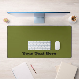 Olive Green Solid Colour Desk Mat