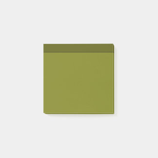 Olive Green Solid Colour Minimalist Post-It Notes
