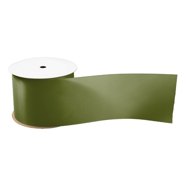 Olive Green Solid Colour        Satin Ribbon (Spool)
