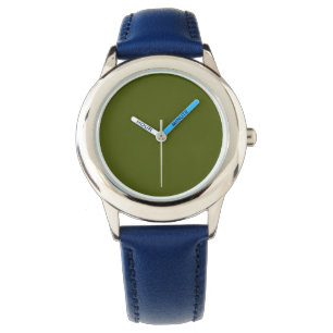 olive green solid colour watch