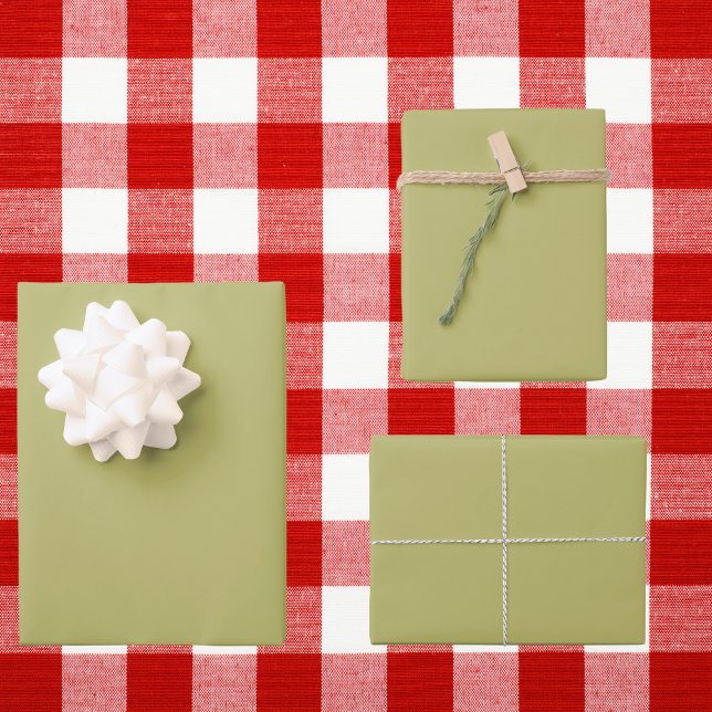 Olive Green Solid Colour Wrapping Paper Sheet (Creator Uploaded)