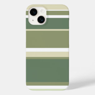 Olive green stripes Case-Mate iPhone 14 case