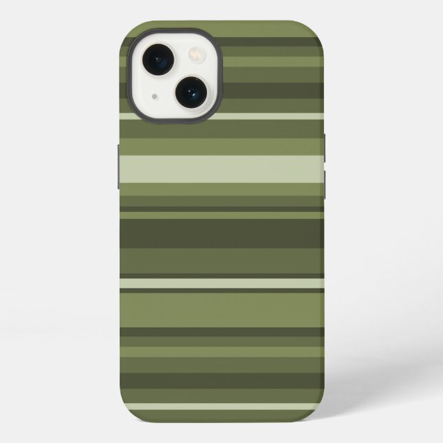 Olive green stripes Case-Mate iPhone case (Back)