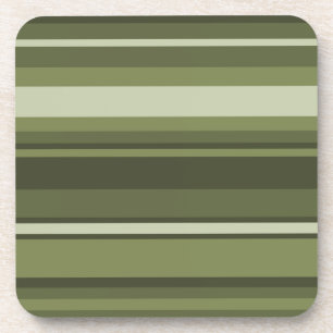 Olive green stripes coaster